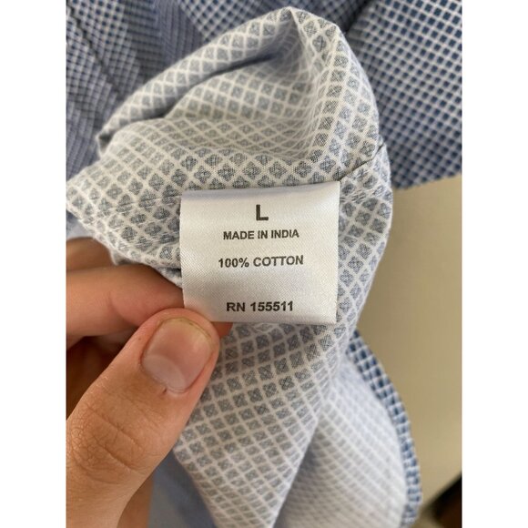 Aeropostale Mens Blue White Short Sleeve Button-Down Shirt Large‎ 100% cotton - Picture 5 of 7